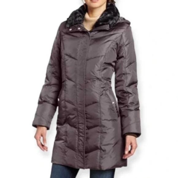 MICHAEL Michael Kors Down Feathers Jacket Detachable Collar & Hood - Picture 2 of 13